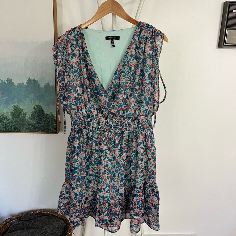 BCBG Multicolor Floral Mini Dress